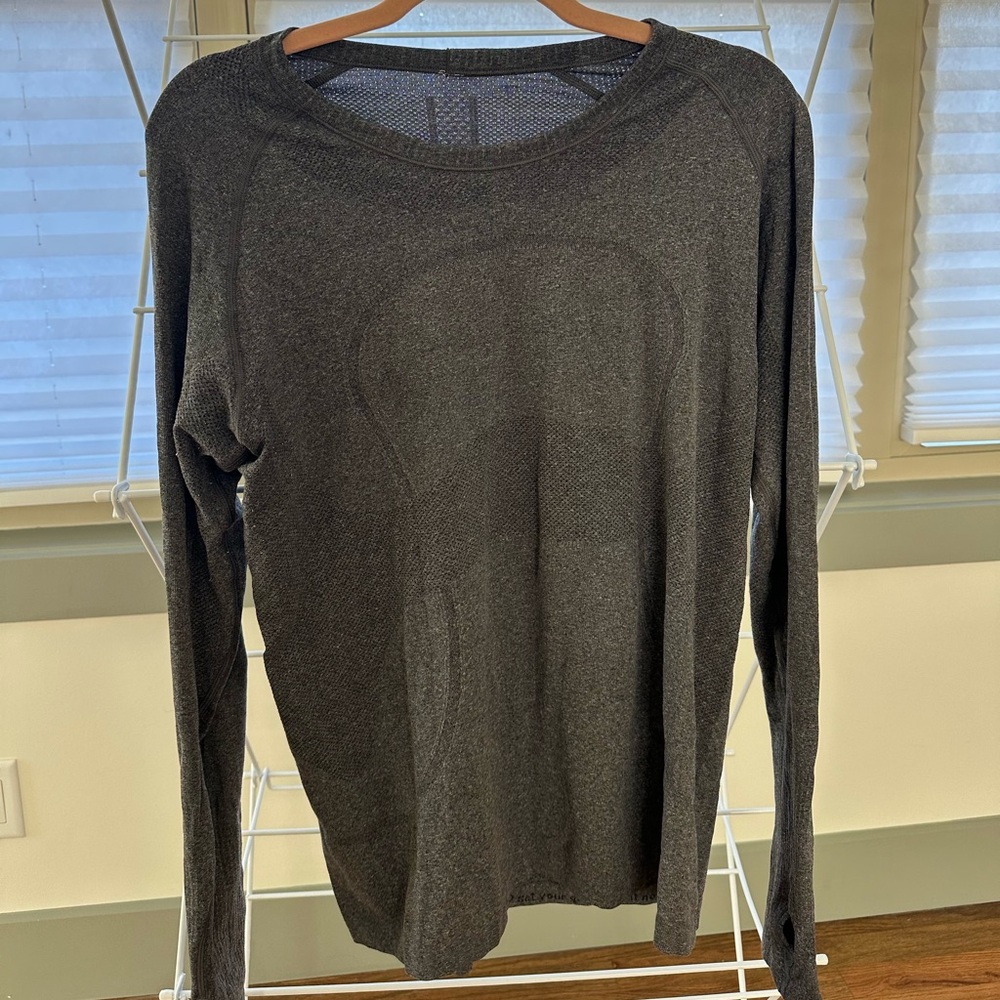 Grey Lululemon Long Sleeve Top